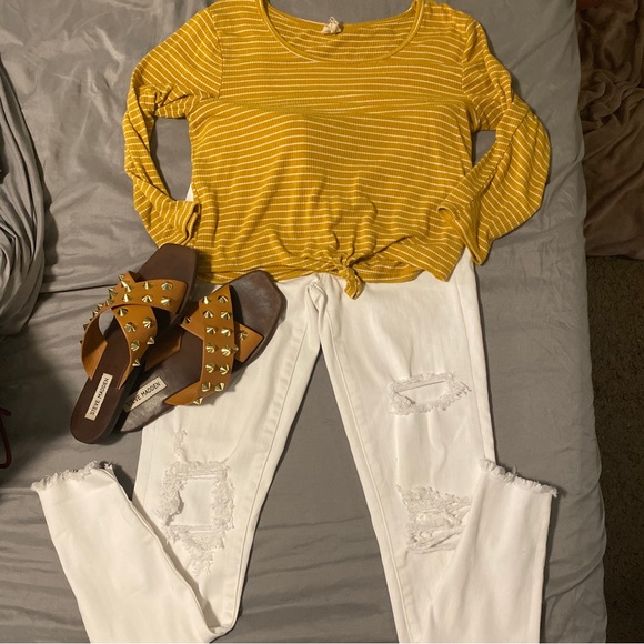 Sky & Sparrow Long Sleeve Striped Tee - Picture 2 of 6